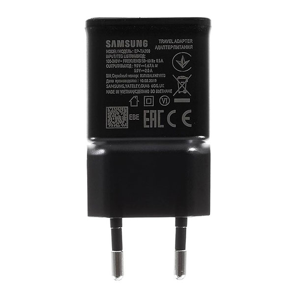 کلگی شارژر فست اصلی گوشی سامسونگ Galaxy S10 مدل EP-TA200