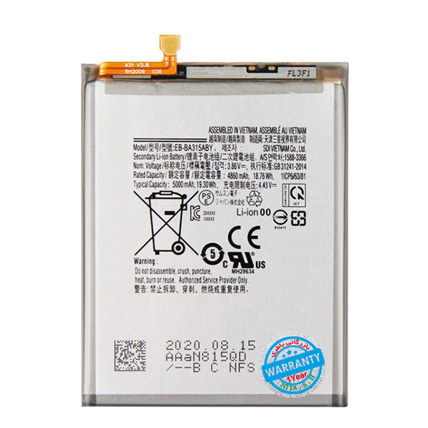 باتری اصلی گوشی سامسونگ Galaxy A31 مدل EB-BA315ABY