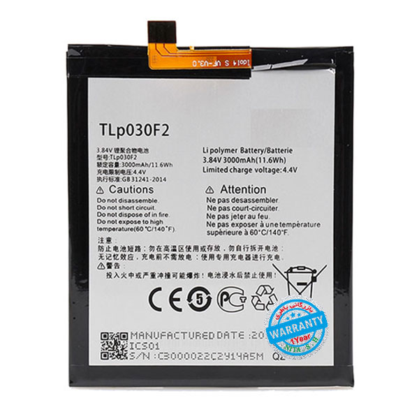باتری اصلی گوشی بلک بری Dtek60 مدل TLP030F2